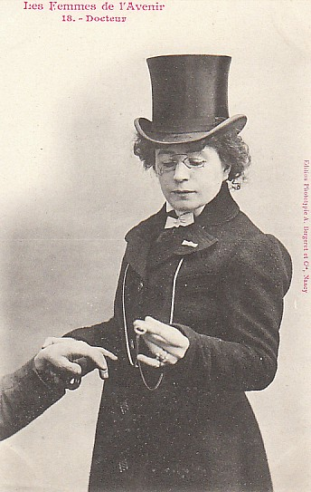 Illustration for article titled "The Women of The Future," according to 1902 French trading cards